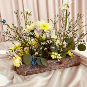 Rectangle en bois pour les fleurs